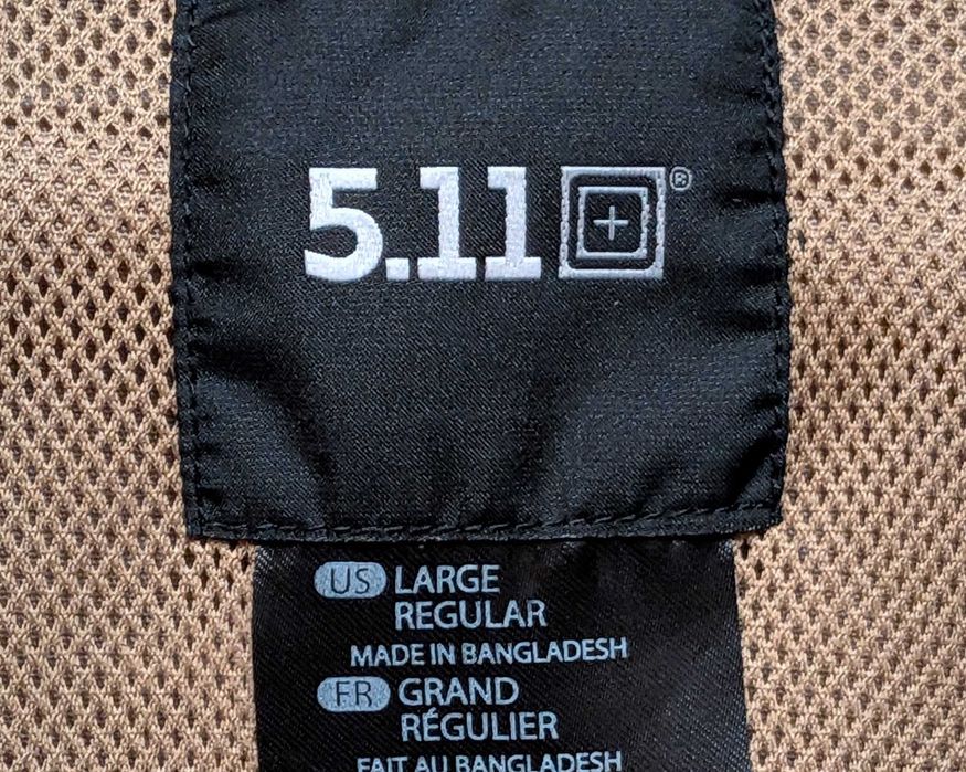 Тактическая рубашка  5.11 Tactical Long Sleeve Cotton Shirt (Coyote)