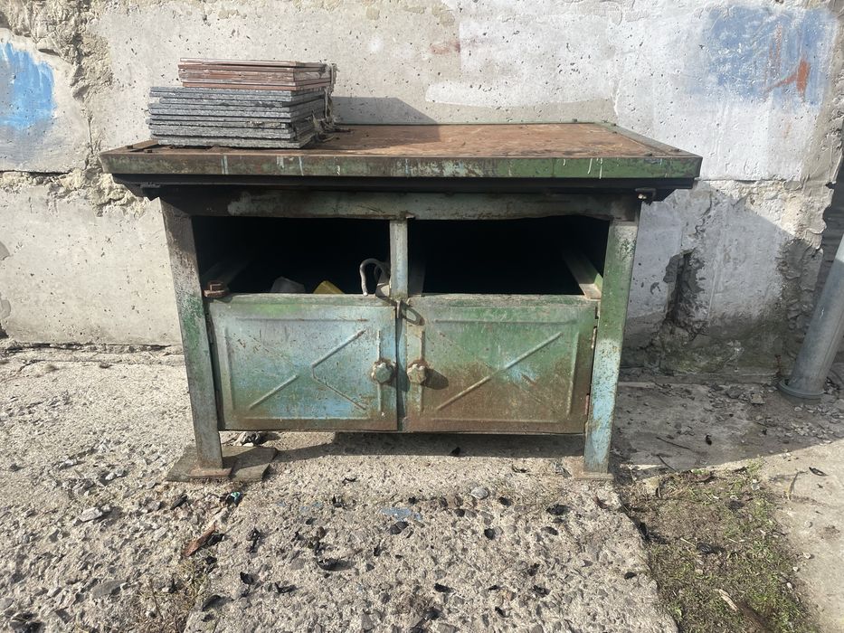 Стіл сталевий токарний слюсарний промисловий в цех , гараж