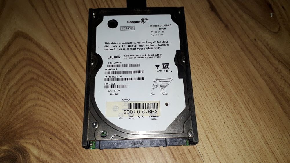 Dysk 80GB 2,5" SATA
