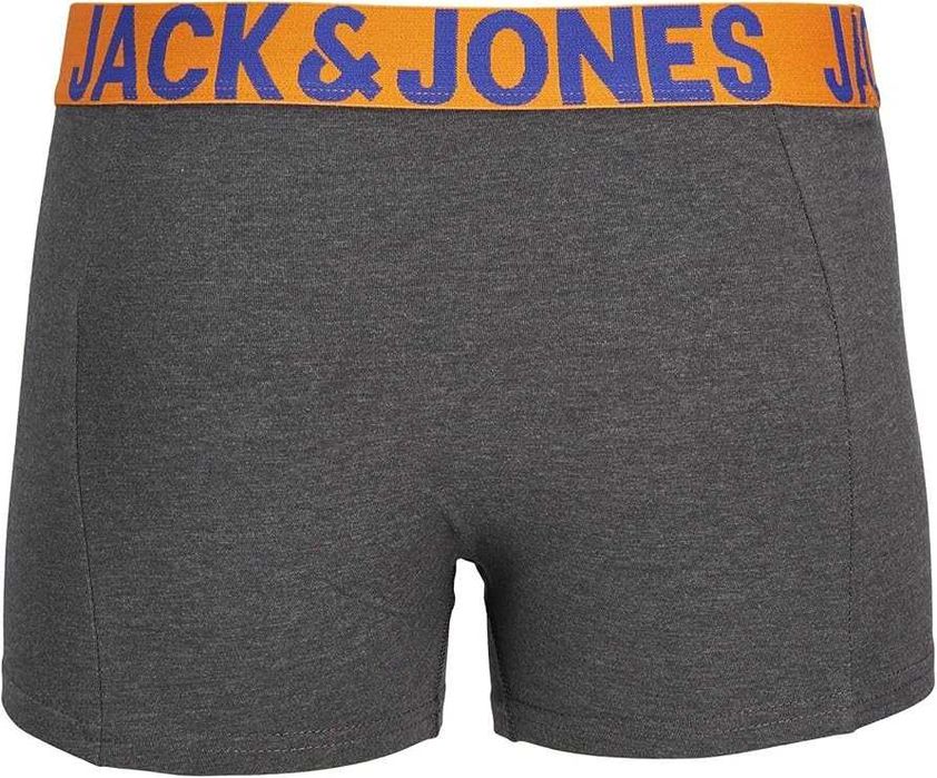 JACK & JONES Męskie Bokserki Trunks 3-Pak M Płaskie Szwy Bawełna