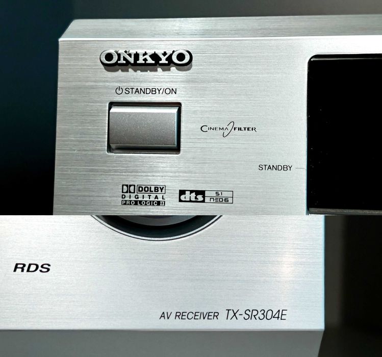 Amplituner AV Onkyo TX-SR304E 5x100W Dolby Pro Logic II Pilot Jak Nowy
