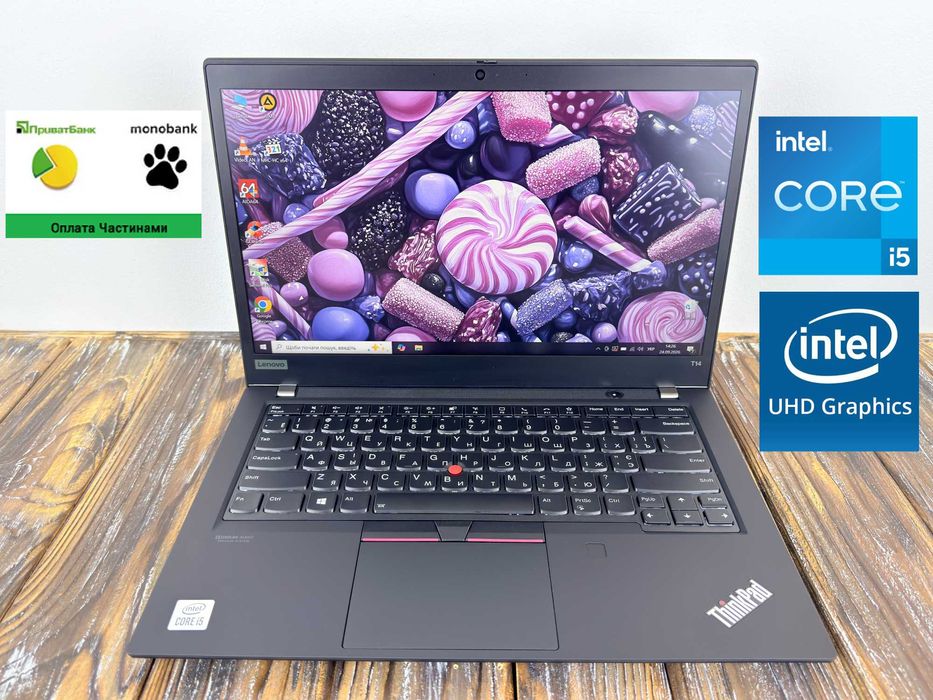 Ноутбук Для Повсякденних Задач Lenovo Thinkpad T14 GEN 1 /Core i5-10210u /SSD 256 GB