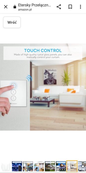 Smart curtain switch czarny kolor