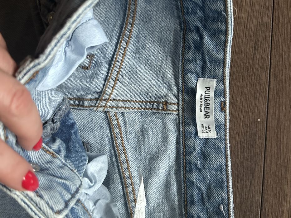 Pull&Bear dzinsy mom fit niebieskie jeansy 36 super stan
