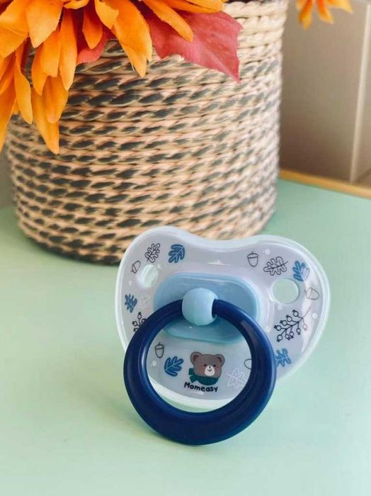 Smoczek silikonowy uspokajający 0 m + Rozmiar S Momeasy, zestaw 2 szt