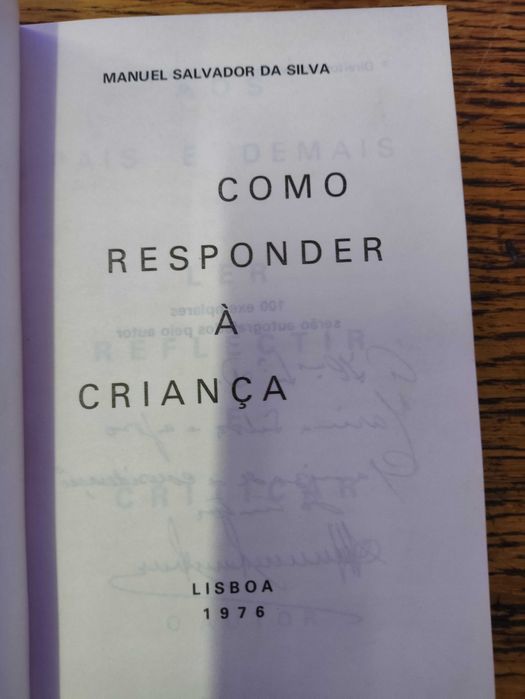 Livro como responder á criança de Manuel Salvador da Silva