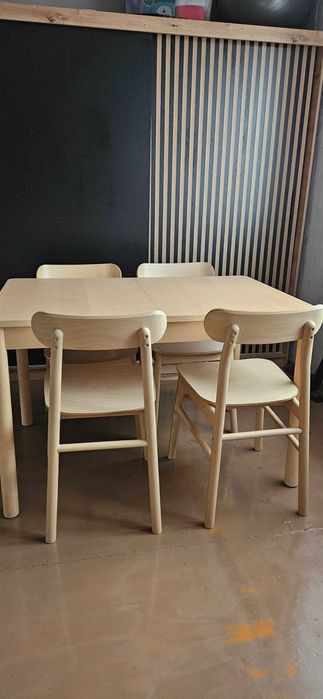 RÖNNINGE/RÖNNINGE stół i 4 krzesła 118/173