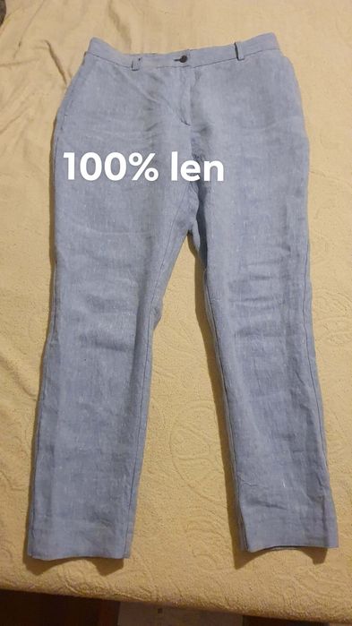 Spodnie 100% len letnie przewiewne
