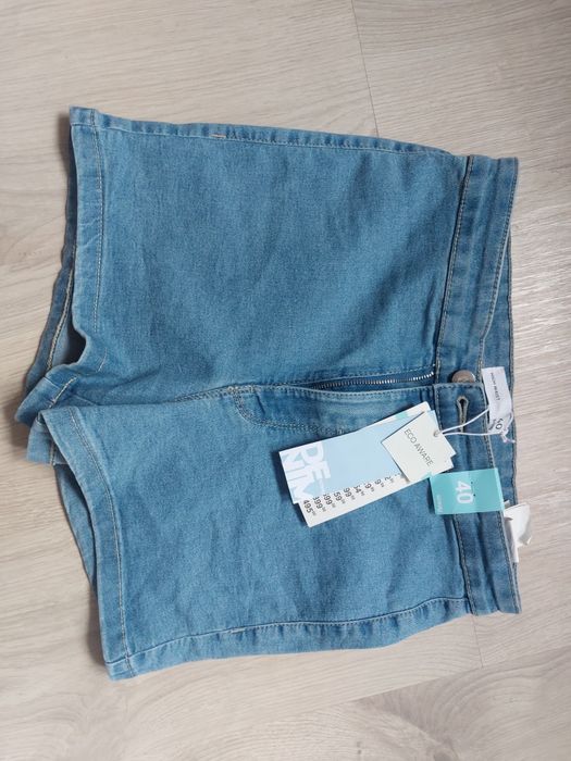 Spodenki jeansowe wysoki stan rozmiar 40