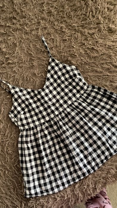 Топ-футболка в клетку