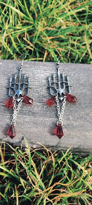 Kolczyki Goth handmade