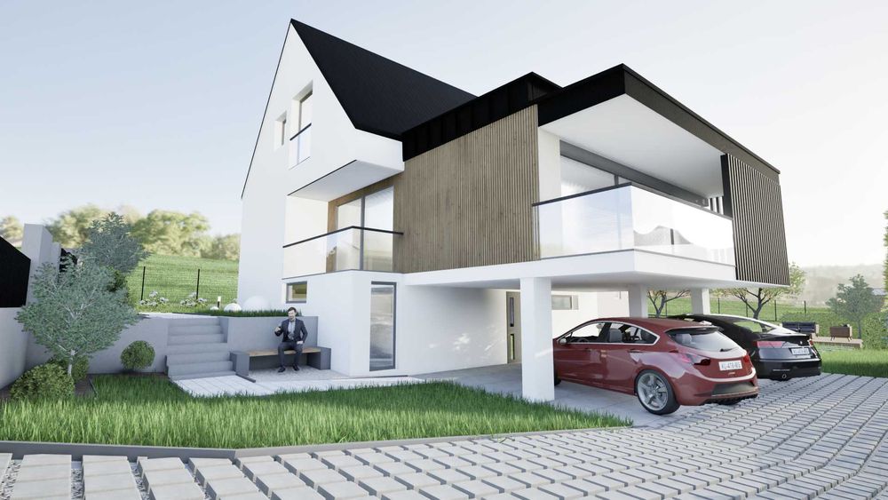 Wizualizacje Kostki Brukowej, Ogrodów, Elewacji