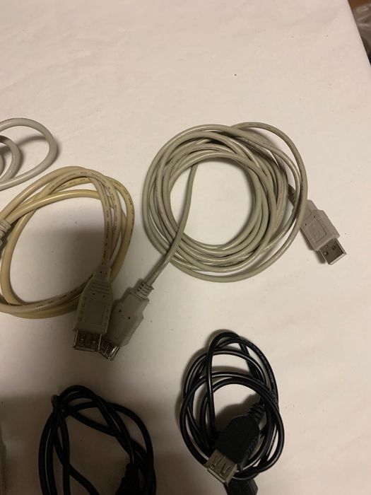 Extensão Cabo USB + Cabos USB/Mini USB