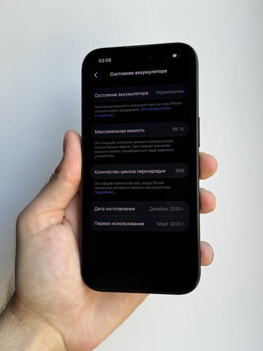 iPhone 15 128 Gb Black Neverlock АКБ 86% Физическая сим