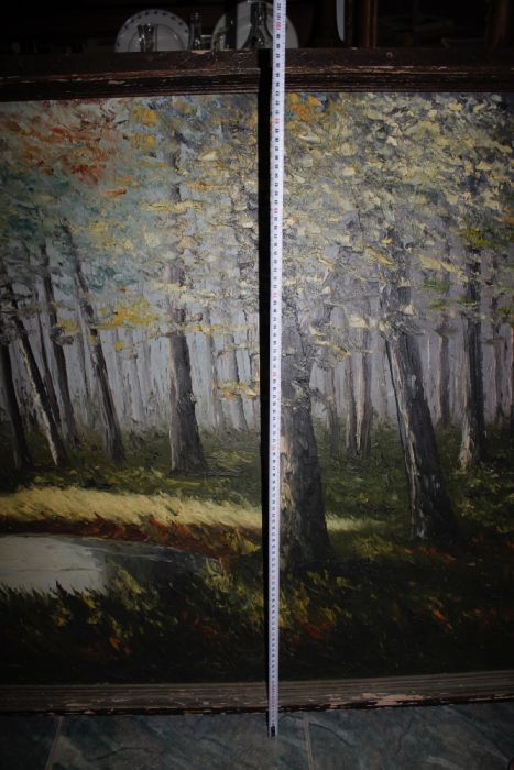 Grande Quadro / Tela a Oleo-240x95cm-Anos 70-Patricio da Cruz-Paisagem