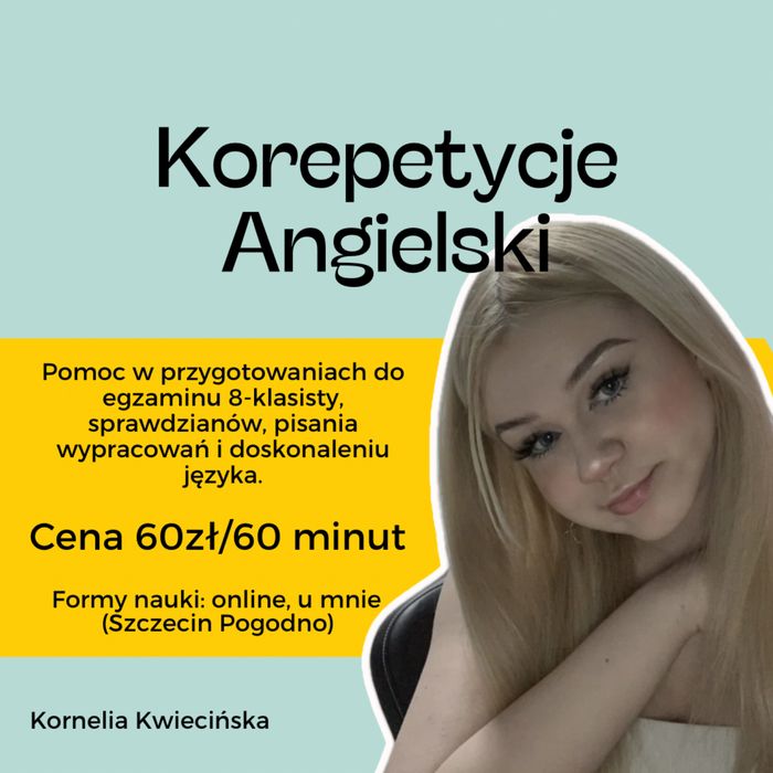 Korepetycje dla dzieci Język Angielski Stacjonarnie i Online Nabór 2026/2027