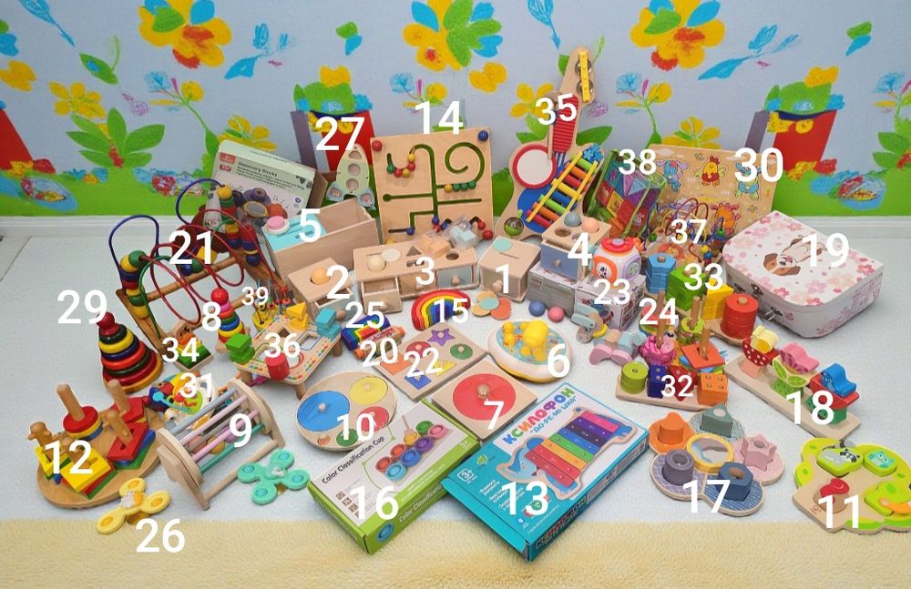 Монтессорі ранній розвиток дерев'яні Сортер пірамідка  ксилофон