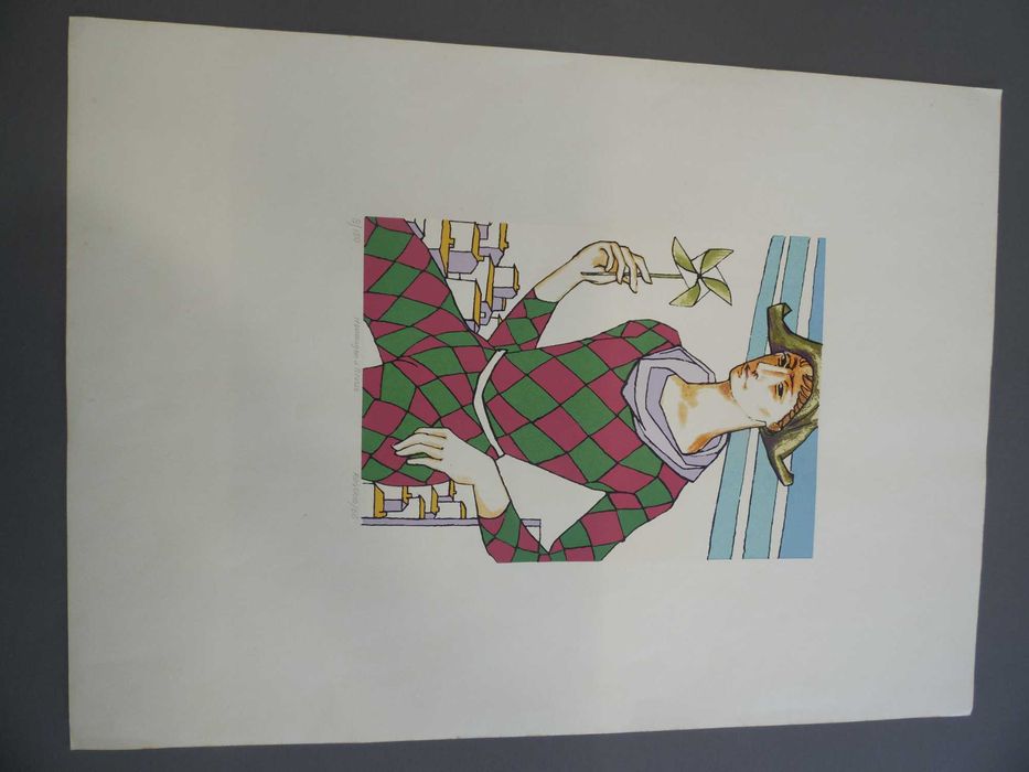 Silkscreen "Homage to Picasso" by Rogério de Freitas