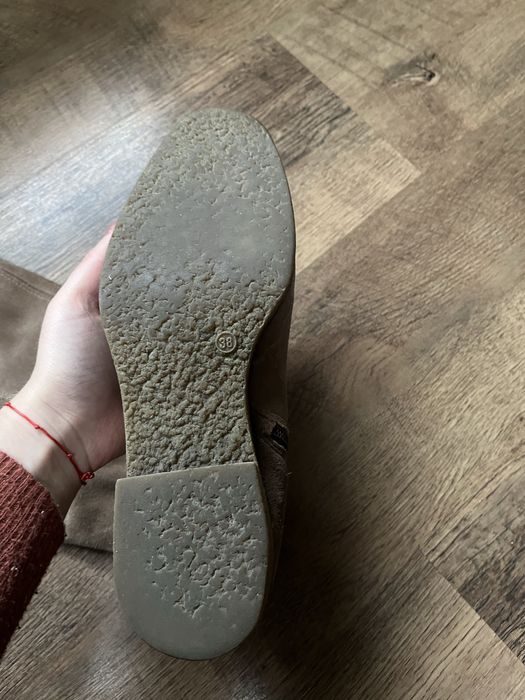 Buty ze skóry kozaki unisa