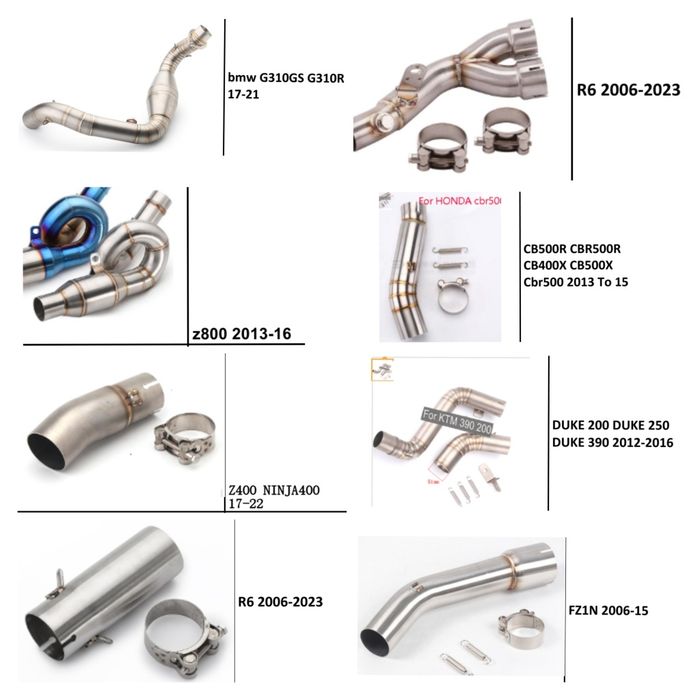 Adaptador de ponteiras para moto link pipe