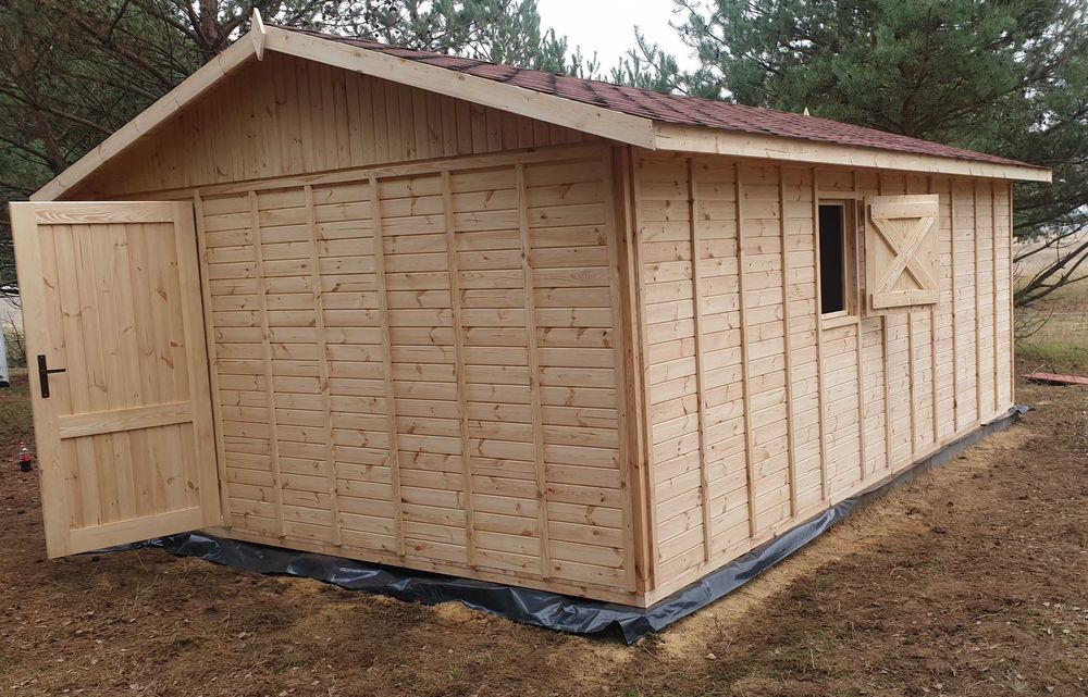 Domek letniskowy drewniany narzędziowy altana ogrodowa na ROD 6x4 m