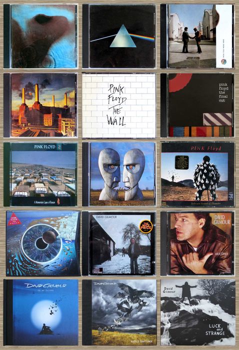 CD Pink Floyd 71 / 73 /75 /77 / 79 / 83/ 87/ 88 / 94 / 95 / David Gilmour 78 / 84 / 2006 / 2015 / 2024