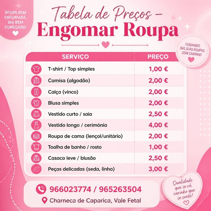 Serviço de Engomar Roupa