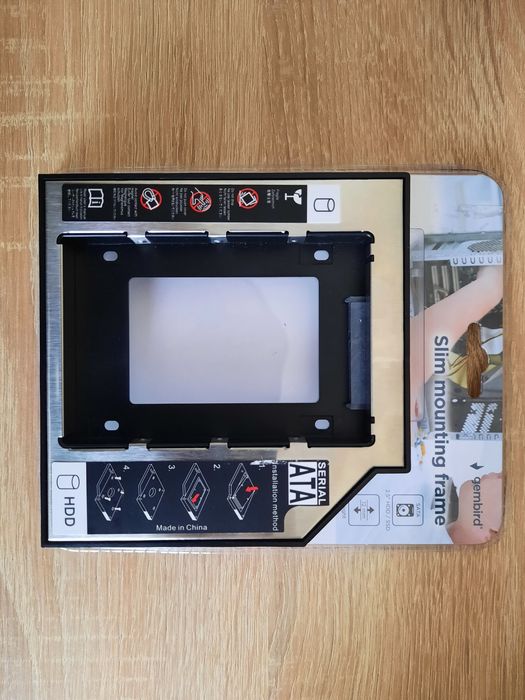 Адаптер Gembird MF-95-02 для HDD SSD 2.5" в відсік DVD-ROM ноутбука
