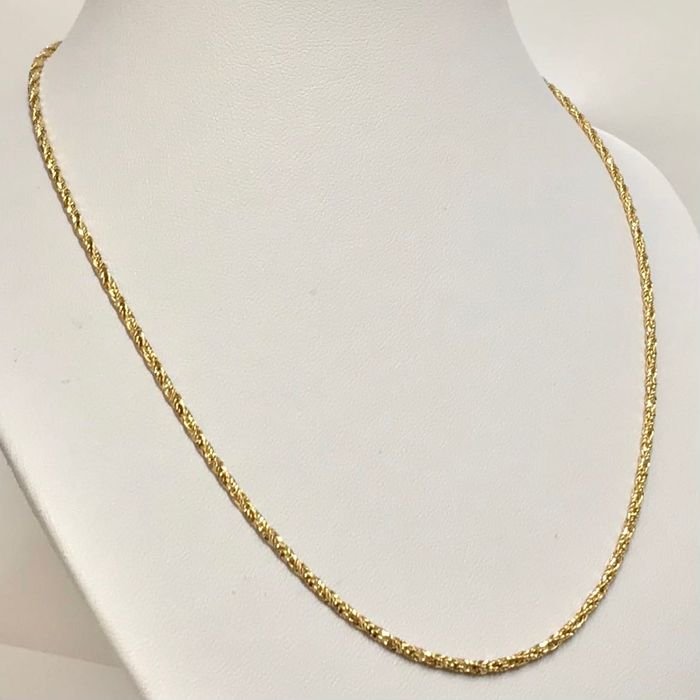 Złoty ŁAŃCUSZEK damski 18K ORYGINALNY splot 40cm