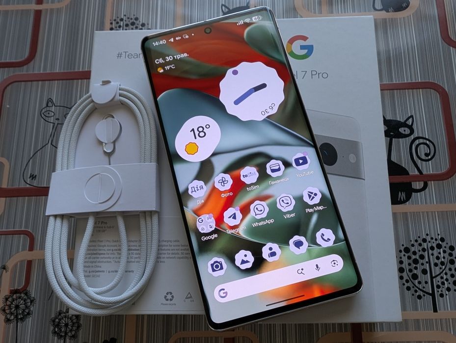 google pixel 7 pro hazel - купити мобільні телефони та смартфони