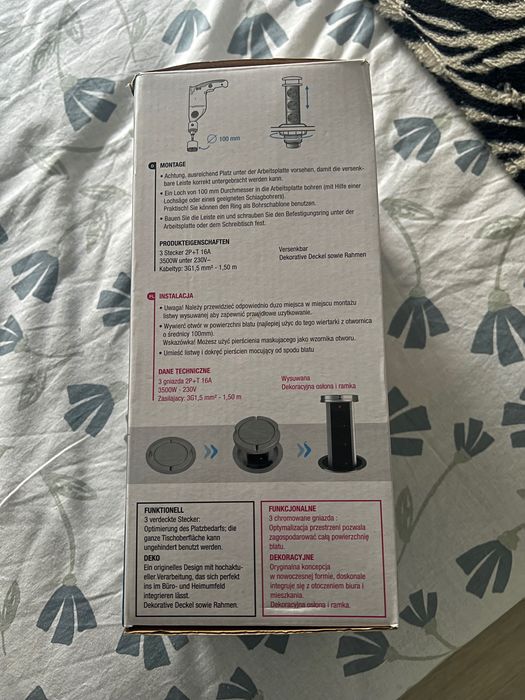 Bloco de tomadas de embutir