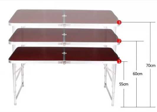Алюминииевый складной стол для сада,пикника и 4 стула,чемодан