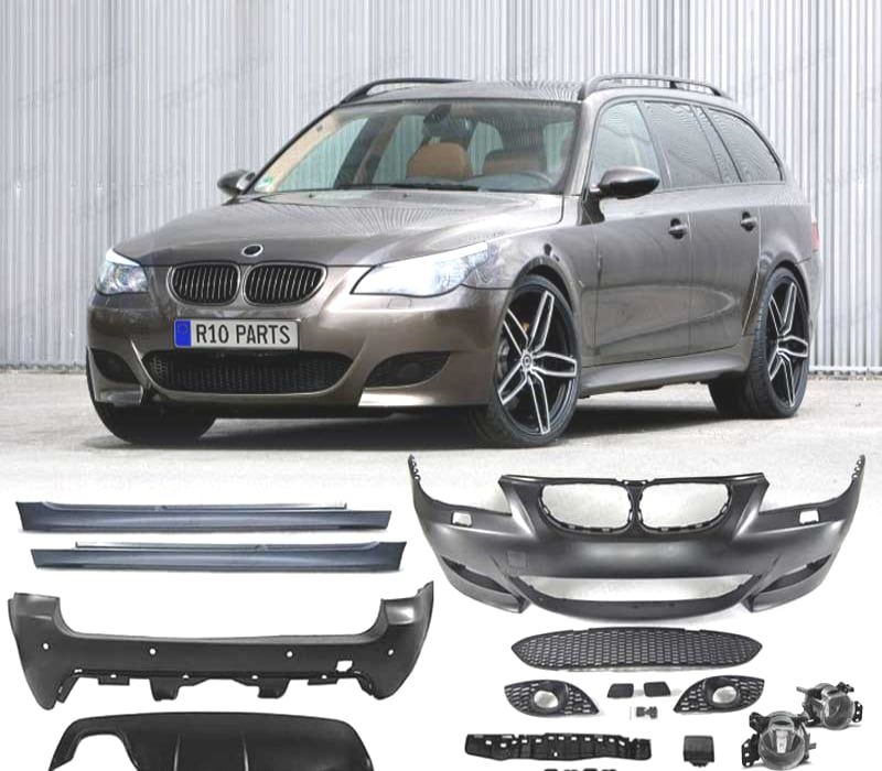 KIT CARROÇARIA BMW E61 TOURING 03-07 LOOK M5 SRA + NEVOEIROS
