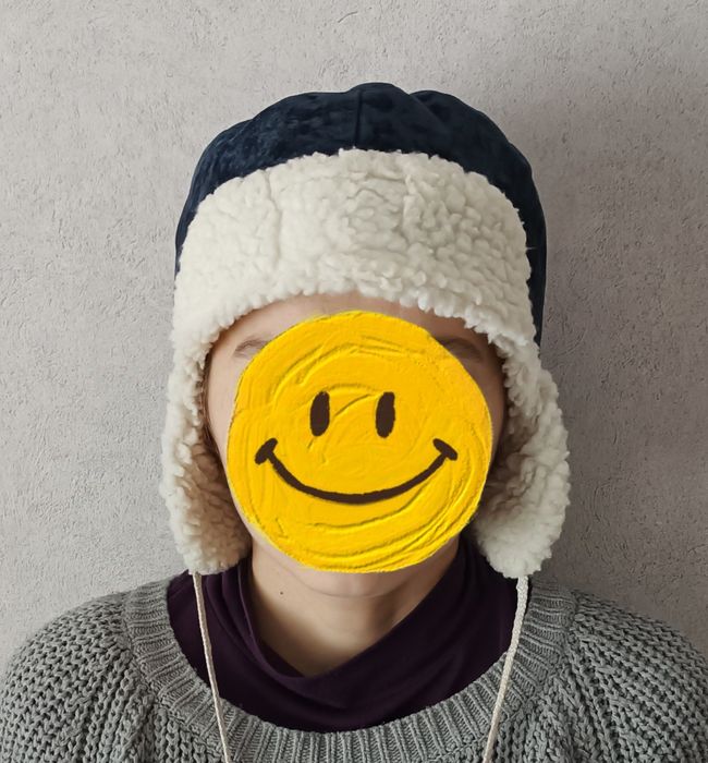 Шапка на флісі, жіноча для дітей ,шапка тедді (барашок).