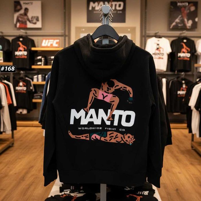 BIG Logo • Черное Худи MANTO Stomp • Толстовка Черная МАНТО Стомп • XS/XL