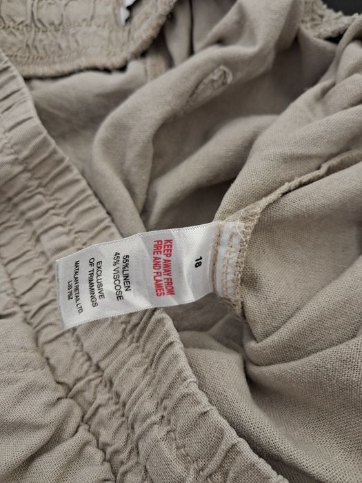 Spodnie lniane bojówki 46 3xl