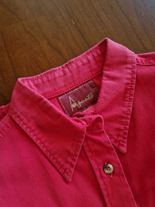 Camisa de ganga vermelha