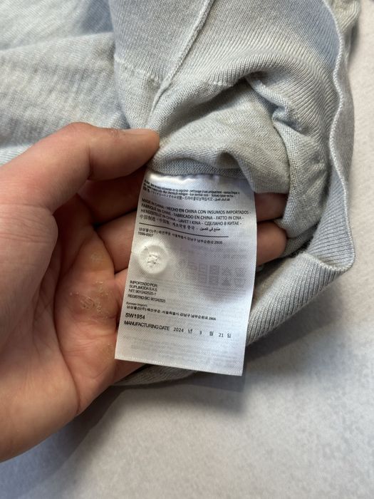 Свитер с воротником Suitsupply 100% Pure Wool мужской в стиле old money оригинал. Чоловічий светр Suitsupply із 100% вовни сірого кольору оригінал