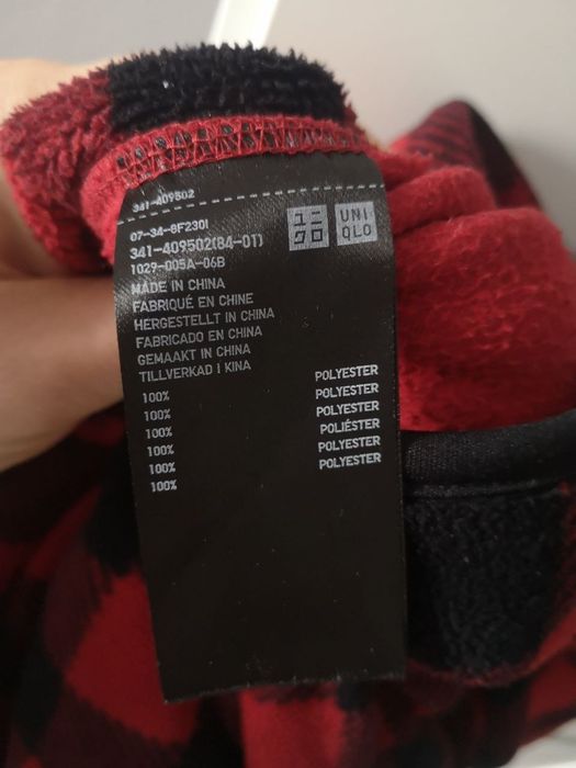 Polar męski w kratę Uniqlo rozmiar S