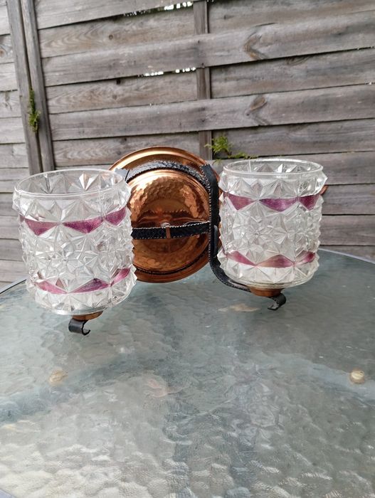 Żyrandol + kinkiet prl