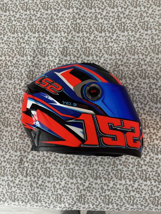 Capacete LS2 FF358 VELOXER azul/laranja