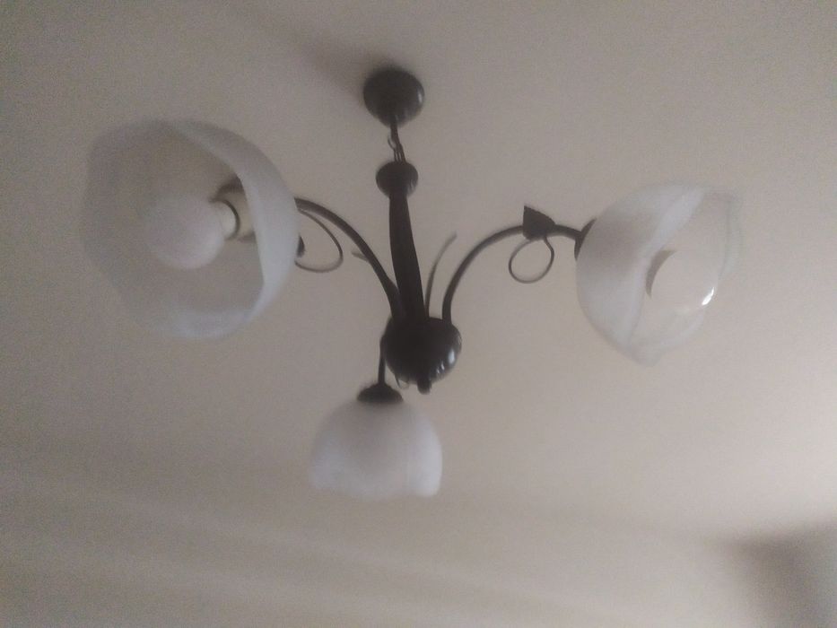 Żyrandol, lampa sufitowa + żarówki.