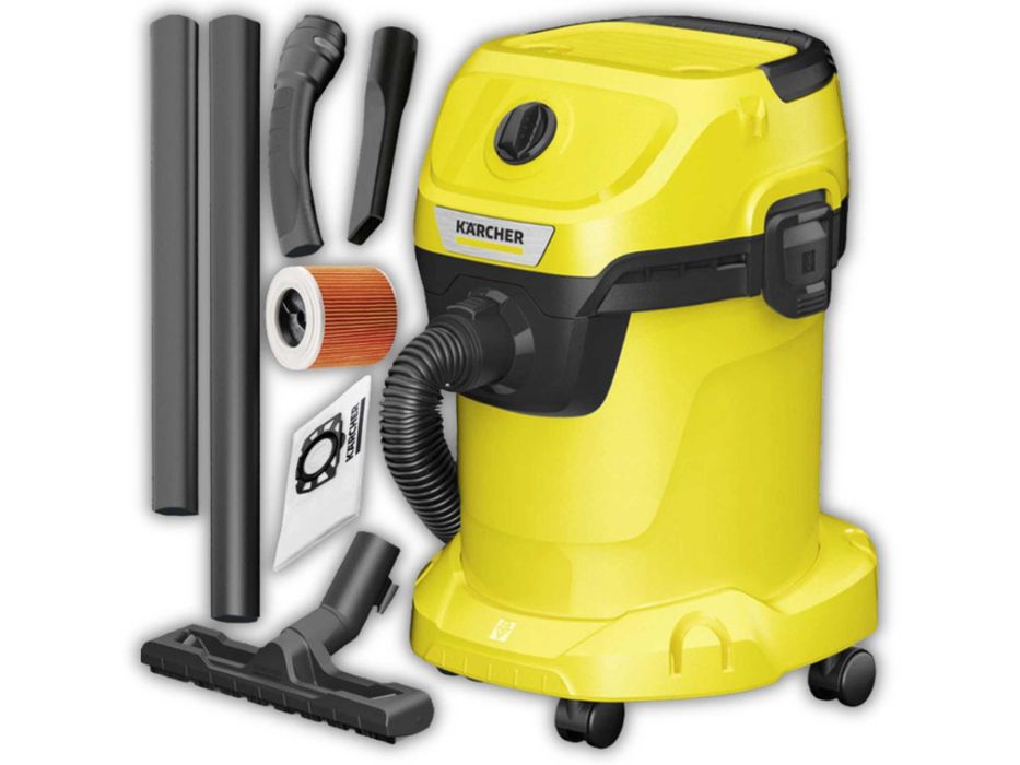 Nowoczesny Mocny Odkurzacz Przemysłowy Karcher WD3 - WYPRZEDAŻ