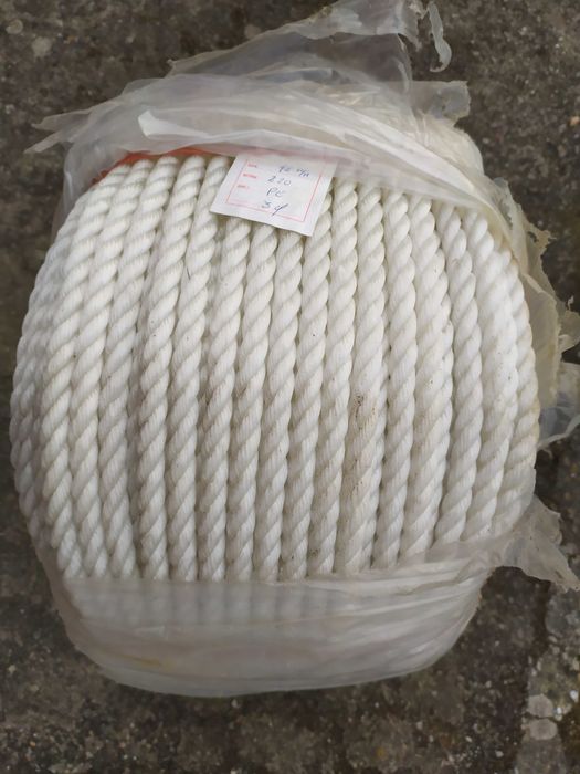 Corda nylon branca 12 mm