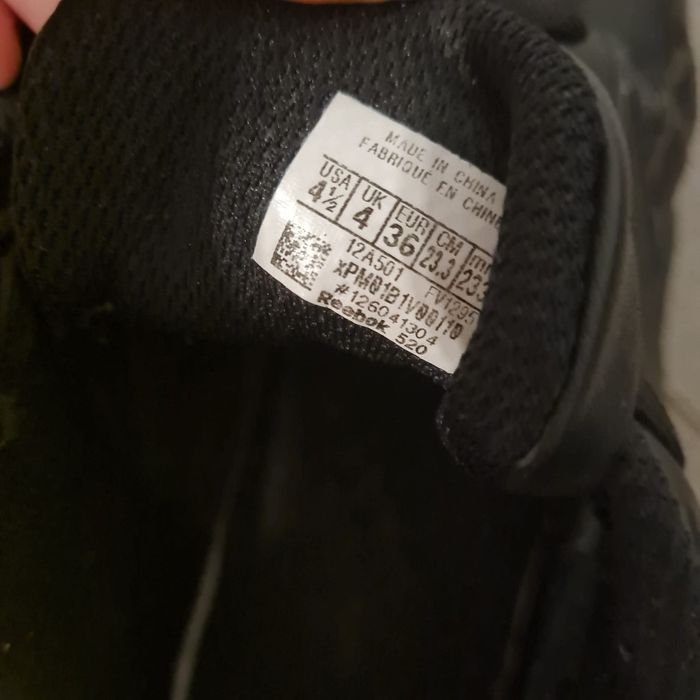 Czarne buty sportowe Reebok r 36
