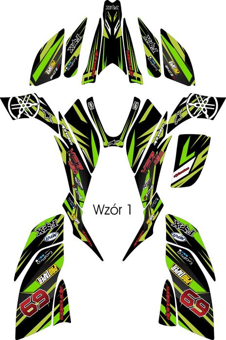 NAKLEJKI Yamaha YFZ 450 okleina 2008