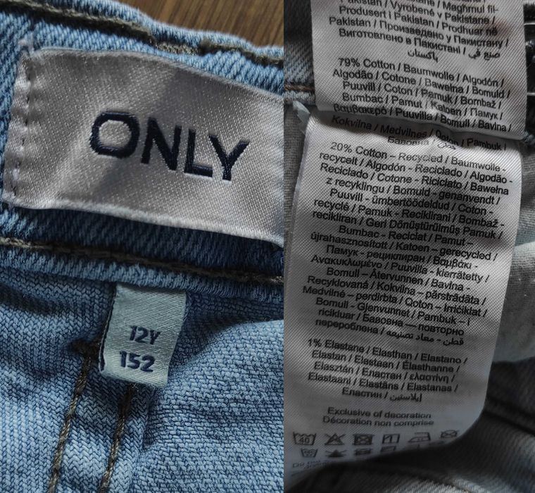 Щільні прямі джинси, стильні широкі джинси-труби від Only на 12 років