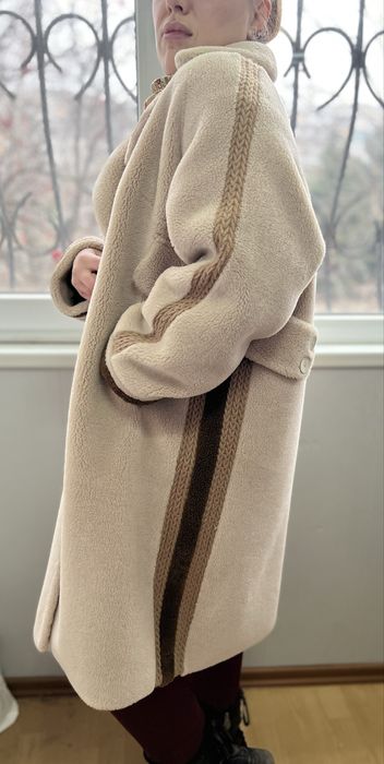 Модна, стильна шубка-пальто Тедді, овчина, 58 розмір