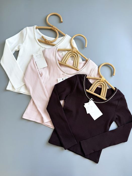 Лонгслів ZARA з камінчиками кофтинка лонгслив 6 7 8 9 10 11 12 13 р