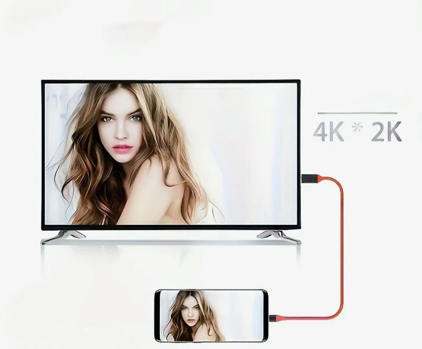 Cabo de ligação USB-C / HDMI_Conversor Smartphone / TV
